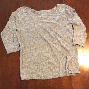 J. Crew linen boatneck 3/4 sleeve shirt, size S